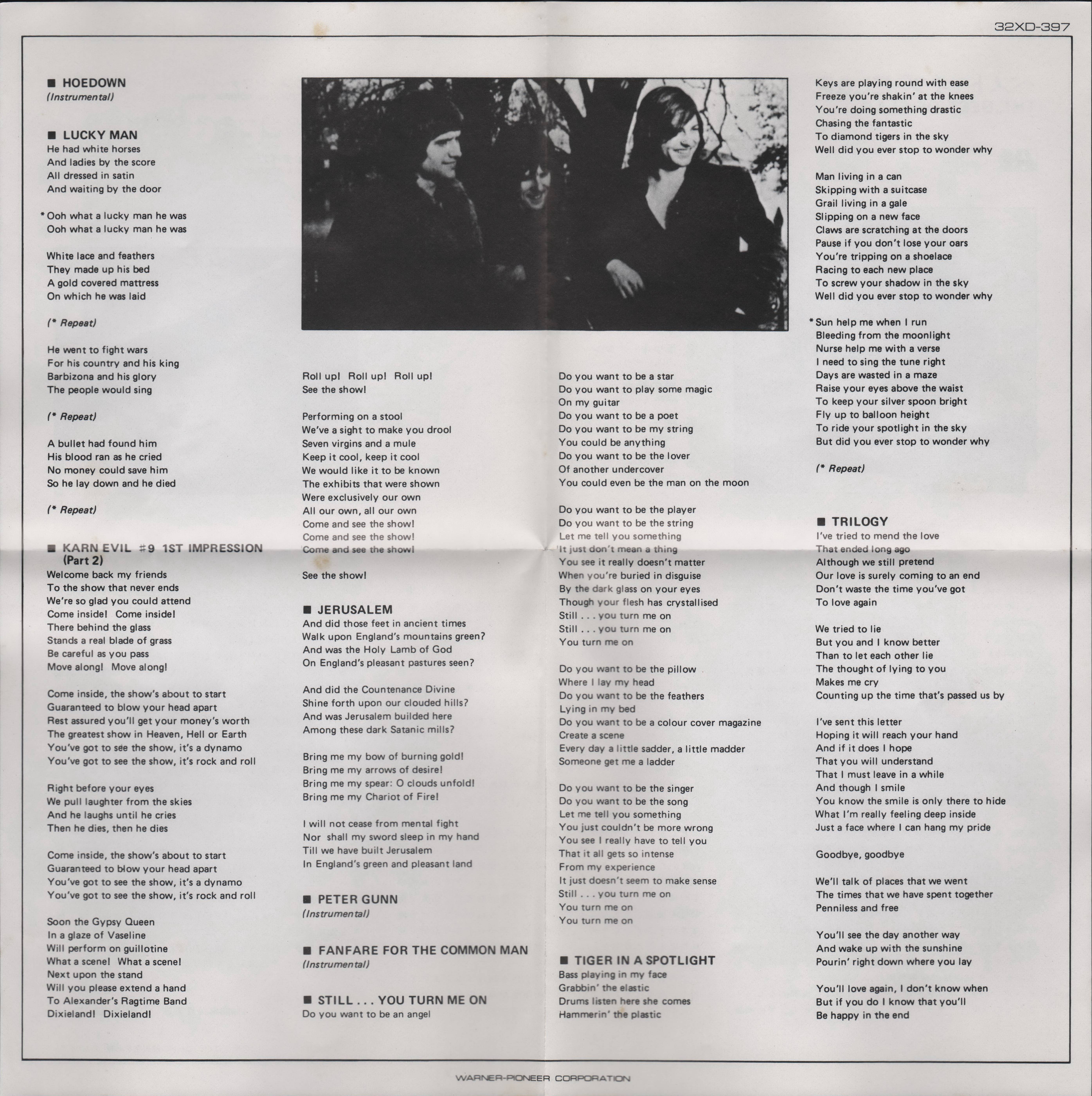 Emerson, Lake and Palmer The Best of ELP [jbooklet02 jpn]